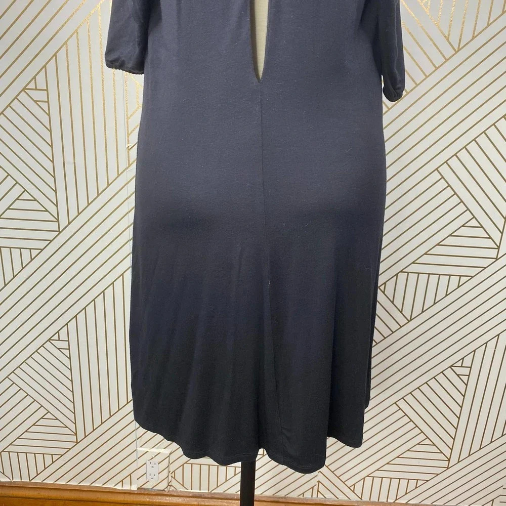 Haute Hippie Cold-Shoulder Jersey Mini Dress Black‎ - Picture 10 of 12